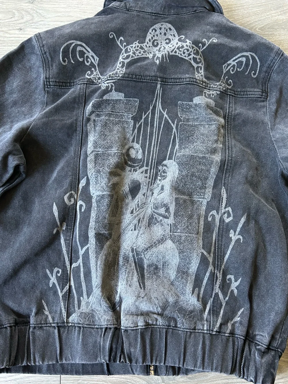 Disney | Lunchbox Nightmare Before Christmas Jack & Sally Denim Jacket Sz M New